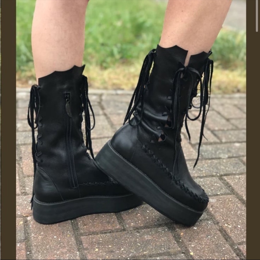Gipsy Dharma Leather Platform Boots